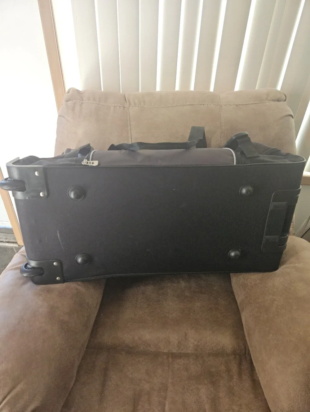 Men's Black/Grey Travel Duffle Bag - Brand